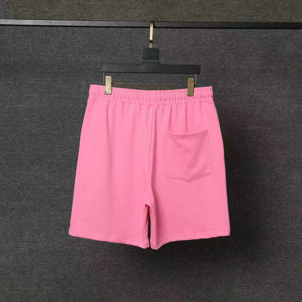 CASABLANCA Casa shorts Printing technology Original development Using gram custom terry fabric Upper body is comfortable Back pocket design Original turning details Made by domestic first-line brands Factory OEM Workmanship is impeccable Wash mark Main wheat Hang tag Complete packaging Sizes S.M.L.XL